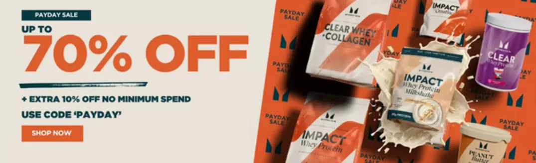 Myprotein International-katalog | Payday Sale | 2026-07-02T00:00:00.000Z - 2026-07-16T00:00:00.000Z