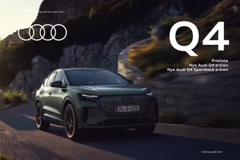 Audi-katalog i Hobøl | Prisliste Audi Q4 e tron | 2026-01-01T00:00:00.000Z - 2026-12-31T00:00:00.000Z