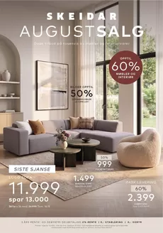 Skeidar-katalog i Nesbyen | Augustsalg uke 33 | 2026-08-10T00:00:00.000Z - 2026-09-08T00:00:00.000Z