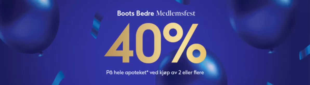Boots Apotek-katalog | Boots Bedre Medlemsfest | 2026-08-13T00:00:00.000Z - 2026-08-27T00:00:00.000Z