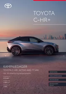 Toyota-katalog | Toyota c hr plus | 2026-09-03T00:00:00.000Z - 2026-09-17T00:00:00.000Z
