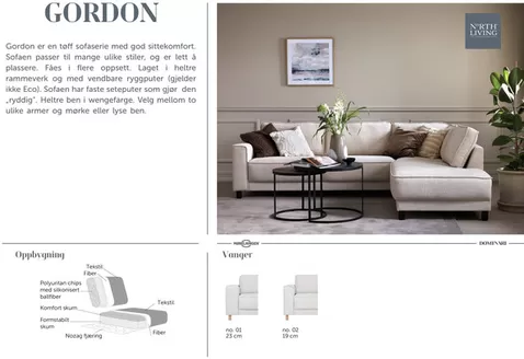 Møbelringen-katalog i Lakselv | North living gordon sofa | 2026-09-03T00:00:00.000Z - 2026-09-17T00:00:00.000Z