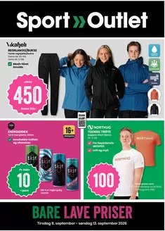 Sport Outlet-katalog | Flott tilbud for alle kunder | 2026-09-08T00:00:00.000Z - 2026-09-13T00:00:00.000Z