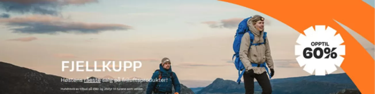 Fjellsport kundeavis i Nome | Fjellkupp | 2026-10-15T00:00:00.000Z - 2026-10-29T00:00:00.000Z