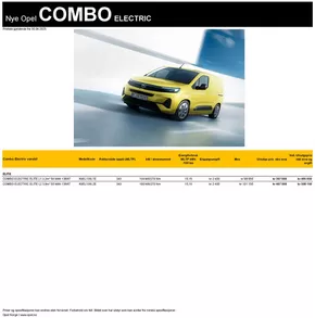 Opel-katalog | Prisliste Opel Combo Electric varebil | 2025-05-28T00:00:00.000Z - 2026-05-28T00:00:00.000Z