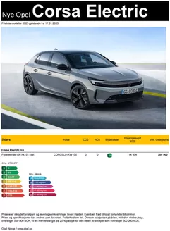 Opel-katalog i Tennfjord | Prisliste Opel Corsa Electric | 2025-06-21T00:00:00.000Z - 2026-06-21T00:00:00.000Z