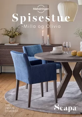 Møbelringen-katalog i Bjerkvik | Scapa spisestue - Milla og Olivia | 2025-07-14T00:00:00.000Z - 2025-07-28T00:00:00.000Z