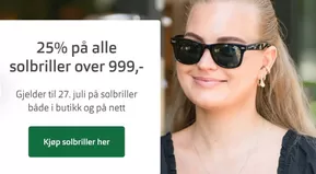 Brilleland-katalog i Kløfta | 25% på alle solbriller over 999,- | 2025-07-16T00:00:00.000Z - 2025-07-27T00:00:00.000Z