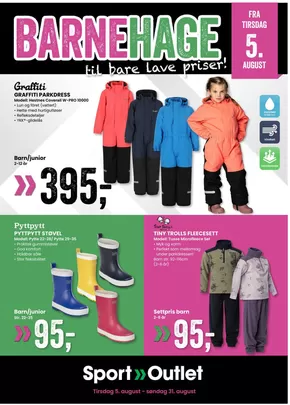 Sport Outlet-katalog i Sistranda | Eksklusive tilbud for våre kunder | 2025-08-05T00:00:00.000Z - 2025-08-31T00:00:00.000Z