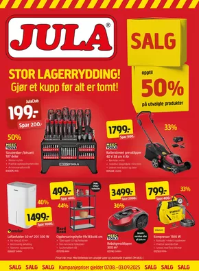 Jula-katalog i Rud | Salg | 2025-08-07T00:00:00.000Z - 2025-09-03T00:00:00.000Z
