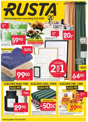 Rusta-katalog i Breivikbotn | Rusta Kundeavis | 2025-08-11T00:00:00.000Z - 2025-08-16T00:00:00.000Z