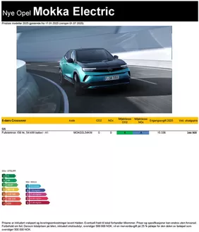 Opel-katalog | Prisliste Opel Mokka Electric | 2025-08-12T00:00:00.000Z - 2026-08-12T00:00:00.000Z