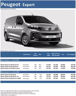 Peugeot-katalog | Last ned prisliste for Peugeot Expert | 2025-08-18T00:00:00.000Z - 2026-08-18T00:00:00.000Z