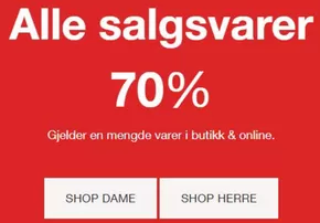 Match-katalog i Sarpsborg | Alle salgsvarer 70% | 2025-08-19T00:00:00.000Z - 2025-09-02T00:00:00.000Z