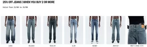 25% off jeans | when you buy 2 or more