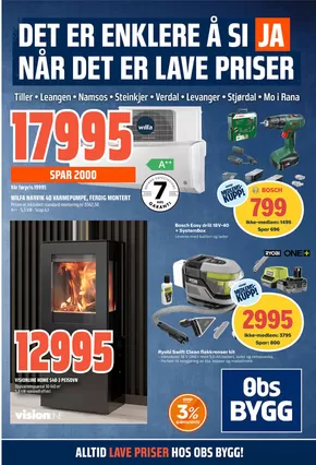 Obs Bygg-katalog i Oppdal | Aktuelle kupp og tilbud | 2025-08-26T00:00:00.000Z - 2025-09-09T00:00:00.000Z