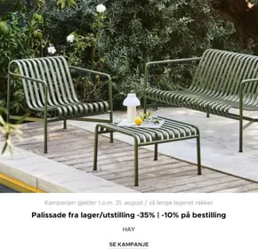 Møbler & Miljø-katalog i Trondheim | Palissade fra lager/utstilling -35% | -10% på bestilling | 2025-08-27T00:00:00.000Z - 2025-08-31T00:00:00.000Z