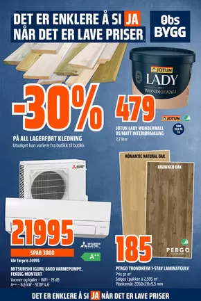 Obs Bygg-katalog i Egersund | Våre beste tilbud for deg | 2025-08-31T00:00:00.000Z - 2025-09-14T00:00:00.000Z