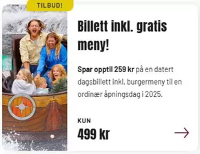 Tusenfryd-katalog i Fetsund | Billett inkl. gratis meny! | 2025-09-02T00:00:00.000Z - 2025-10-26T00:00:00.000Z