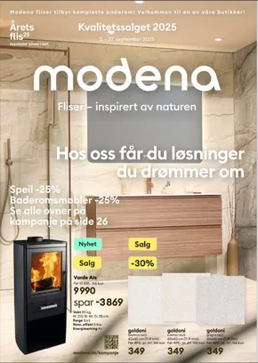Modena Fliser-katalog i Holmestrand | Klavitetssalget 2025 | 2025-09-04T00:00:00.000Z - 2025-09-27T00:00:00.000Z