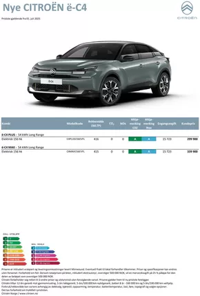 Citroën-katalog i Sandnes | Citroën Ë-C4 | 2025-09-08T00:00:00.000Z - 2025-09-22T00:00:00.000Z
