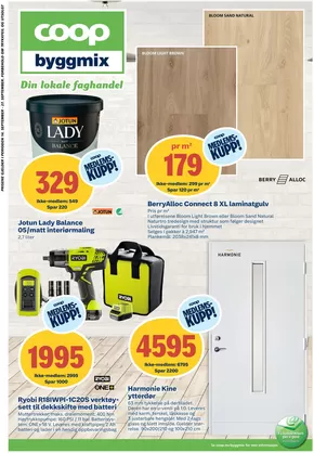 Coop Byggmix-katalog i Sandeid | Topptilbud for alle kunder | 2025-09-15T00:00:00.000Z - 2025-09-28T00:00:00.000Z