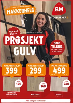 Byggmakker-katalog i Klavestadhaugen | Prosjekt gulv | 2025-09-15T00:00:00.000Z - 2025-09-27T00:00:00.000Z