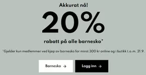 Din Sko-katalog i Bodø | 20%  | 2025-09-18T00:00:00.000Z - 2025-09-21T00:00:00.000Z