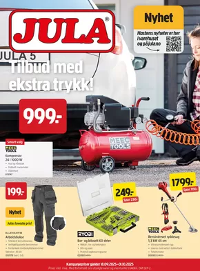 Jula-katalog i Drammen | Attraktive spesialtilbud for alle | 2025-09-18T00:00:00.000Z - 2025-10-02T00:00:00.000Z