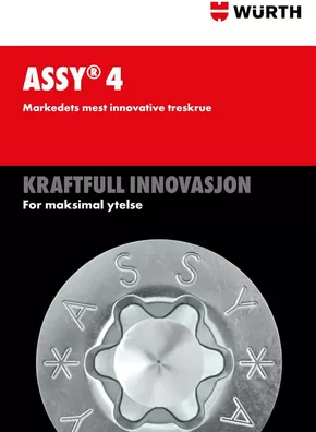 Würth-katalog i Narvik | assy 4 hovedkatalog | 2025-09-19T00:00:00.000Z - 2025-10-03T00:00:00.000Z