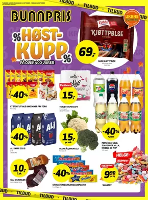 Bunnpris-katalog i Nærbø | Eksklusive tilbud og kupp | 2025-09-24T00:00:00.000Z - 2025-10-08T00:00:00.000Z