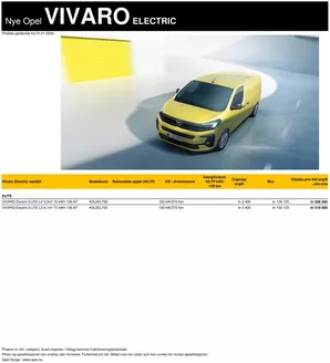 Opel-katalog i Gjettum | Prisliste Opel Vivaro Electric varebil | 2025-09-25T00:00:00.000Z - 2026-09-25T00:00:00.000Z