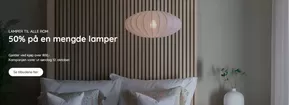 50% på en mengde lamper