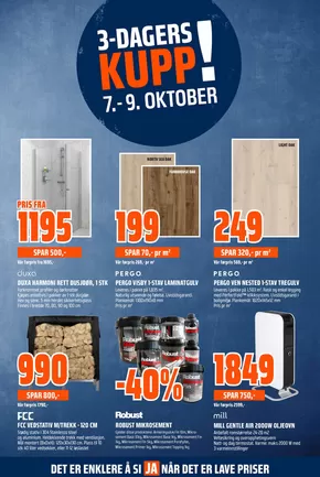 Obs Bygg-katalog i Dalekvam | Aktuelle kupp og tilbud | 2025-10-07T00:00:00.000Z - 2025-10-21T00:00:00.000Z