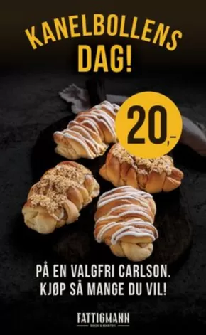 Fattigmann-katalog i Tønsberg | Kanelbollens dag! | 2025-10-10T00:00:00.000Z - 2025-10-24T00:00:00.000Z
