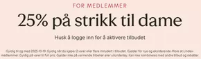 25% på strikk til dame
