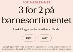 Lindex-katalog i Bodø | 3 for 2 på barnesortimentet | 2025-10-22T00:00:00.000Z - 2025-10-26T00:00:00.000Z