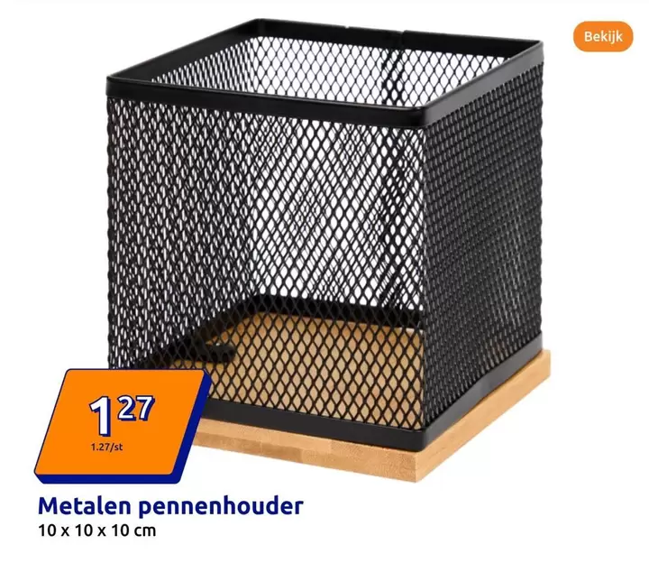 Metalen pennenhouder