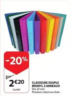 CLASSEURS SOUPLE BRONYL 2 ANNEAUX