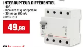 INTERRUPTEUR DIFFÉRENTIEL