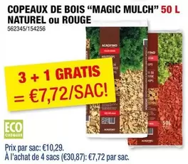 De - COPEAUX DE BOIS "MAGIC MULCH" 50 L NATUREL ou ROUGE