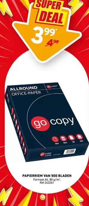 Go - PAPIERRIEM VAN 500 BLADEN