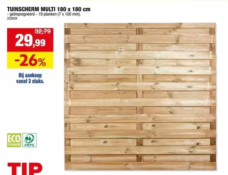 TUINSCHERM MULTI 180 x 180 cm