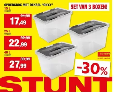 OPBERGBOX MET DEKSEL "ONYX"