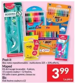 De - Bloc notes repositionnables, Kit de traçage incassable, 15 crayons couleur + 12 feutres, Kit taille crayon, gomme, ciseaux, Kids feutres couleurs