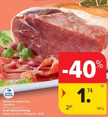De - Italiaanse rauwe ham
