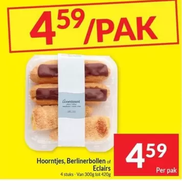 Hoorntjes, Berlinerbollen of Eclairs