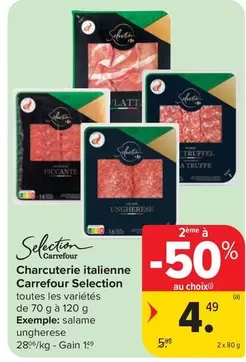 De - Charcuterie italienne Carrefour Selection