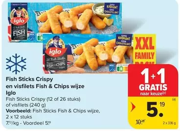 Fish Sticks Crispy en visfilets Fish & Chips wijze