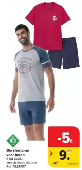 Bio shortama voor heren